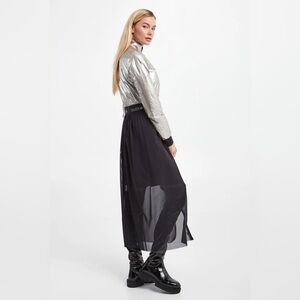 Women’s Silver and Black Sportalm Coat